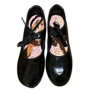 Girls Black Capezio tele tone tap size 1.5M tap shoes